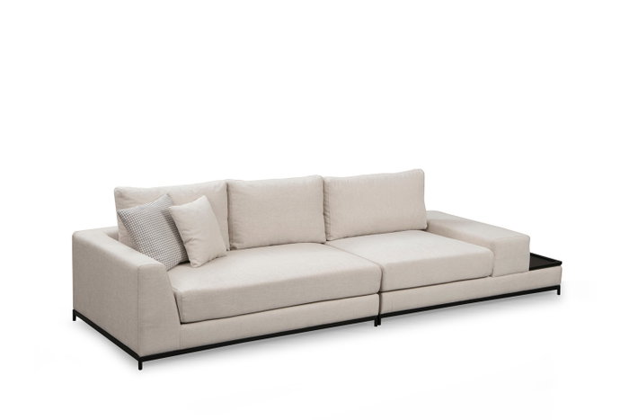 Atelier Del Sofa Line With Side Table - Beige